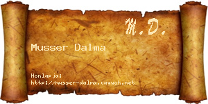 Musser Dalma névjegykártya